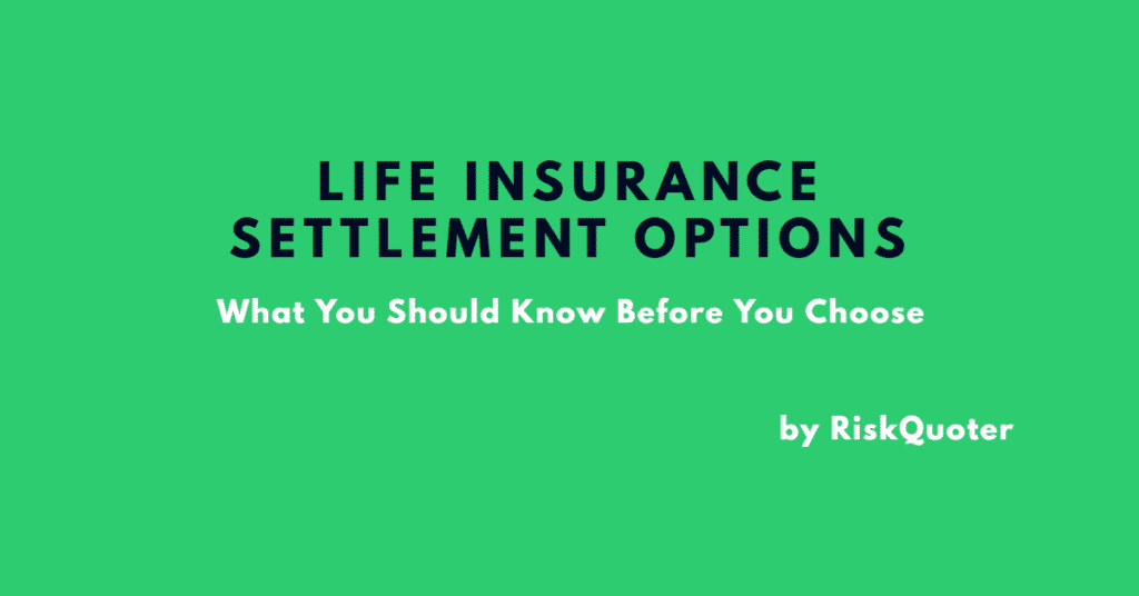 life insurance settlement options