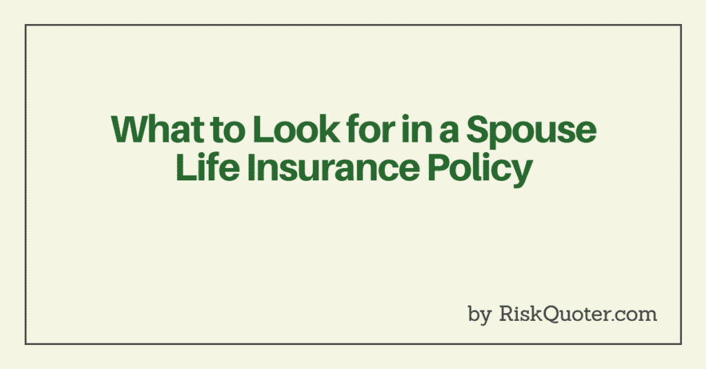 spouse life insurance